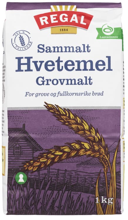 Hvetemel Sammalt Grov 1kg Regal