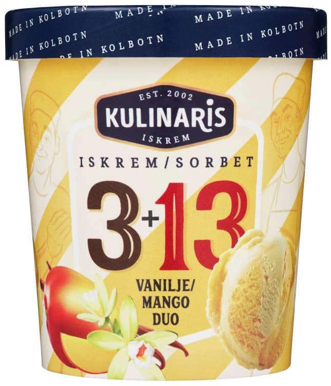 Kulinaris Iskrem Vanilje&Mango 0,5l