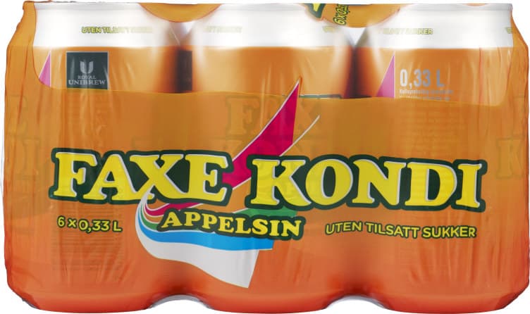 Faxe Kondi Appelsin 0,33lx6 boks