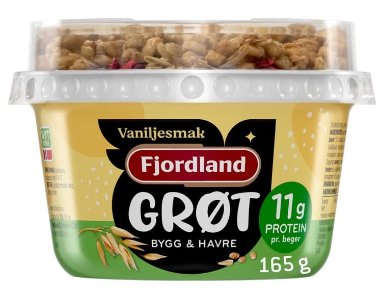 Grøt m/Vanilje &Topping 165g Fjordland