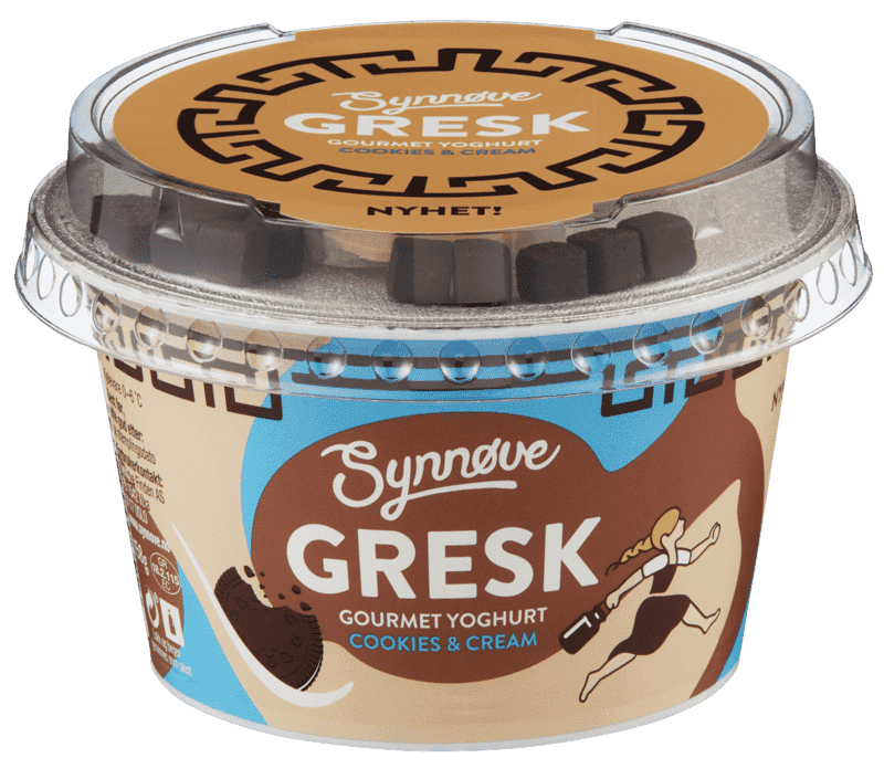 Yoghurt Gresk Gourmet Cookie&Cream 158g Synnøve