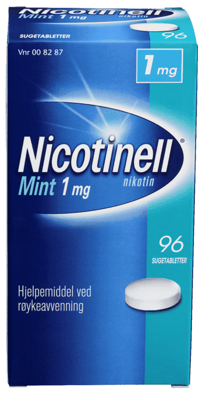 Nicotinell Mint Sugetablett 1mg 96stk