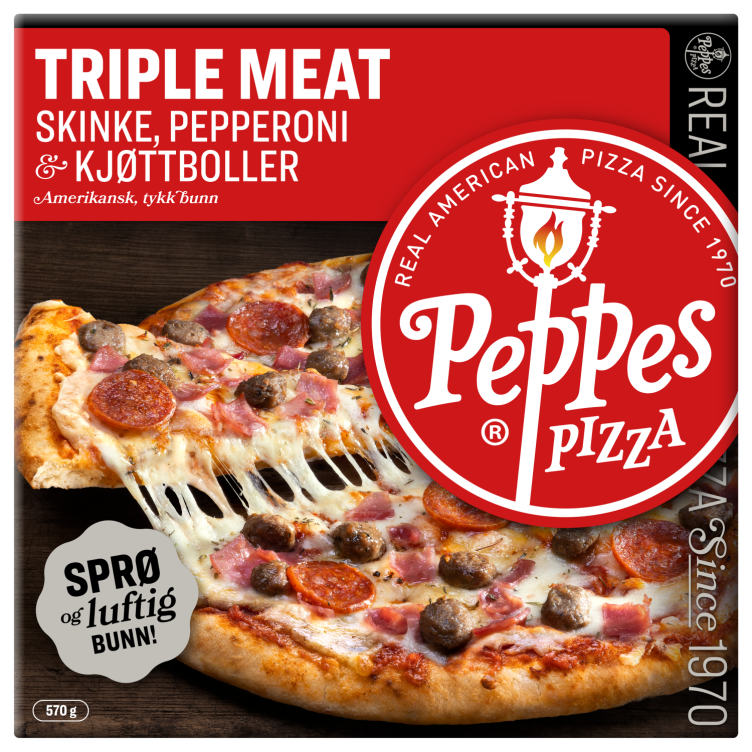 Peppes Pizza Triple Meat 570g