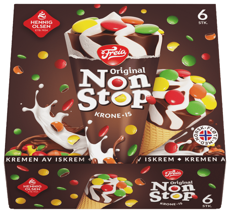 Krone-Is Nonstop 6stk Hennig-Olsen