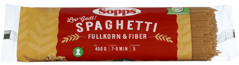 Spaghetti Fullkorn 450g Sopps
